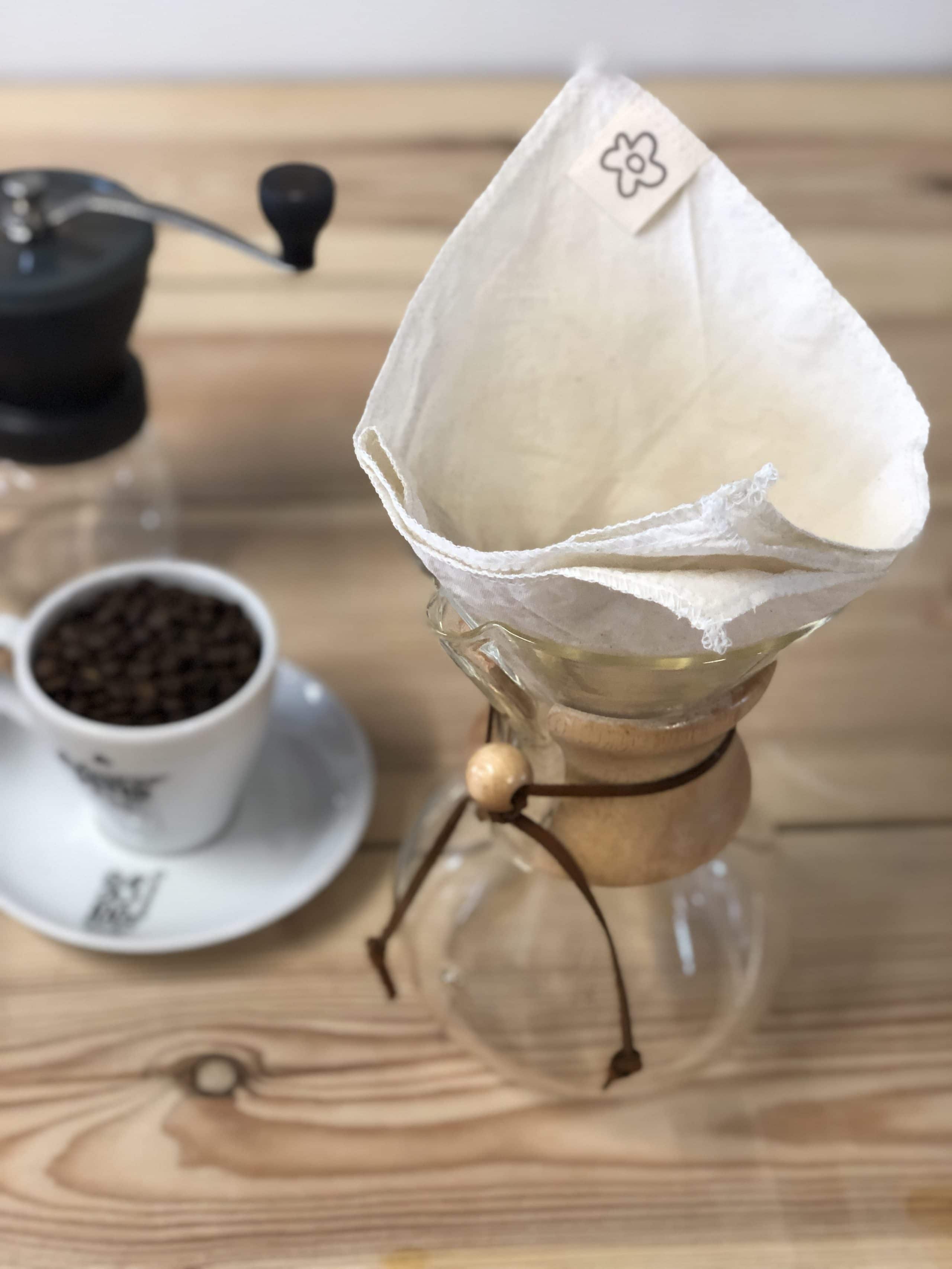 Kaffeefilter aus Bio-Baumwolle, nachhaltig